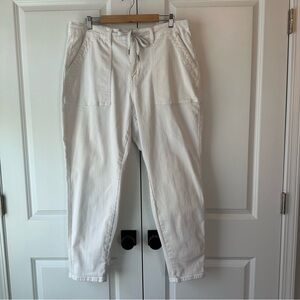 Judy Blue Women’s High Waisted Cuffed Jogger Pants White JB88812 (Size 18W)